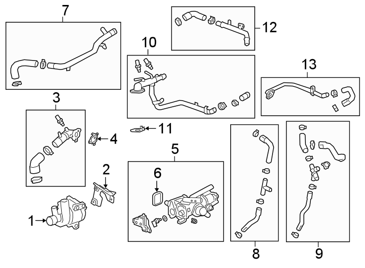 Diagram WATER PUMP. for your 2013 Chevrolet Equinox   