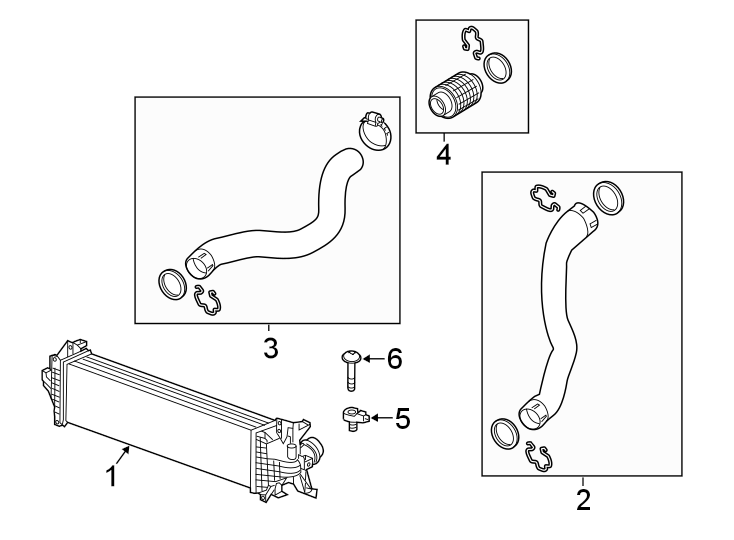 Diagram Intercooler. for your 1995 Chevrolet K2500  Base Standard Cab Pickup Fleetside 4.3L Chevrolet V6 A/T 