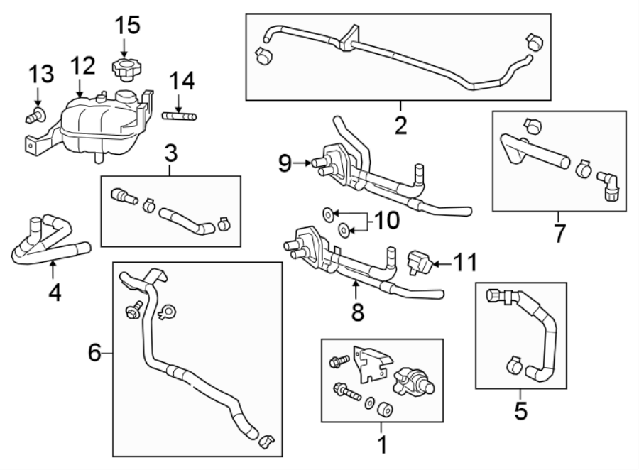 Diagram HOSES & PIPES. for your 2021 Chevrolet Camaro LT Coupe 2.0L Ecotec A/T 