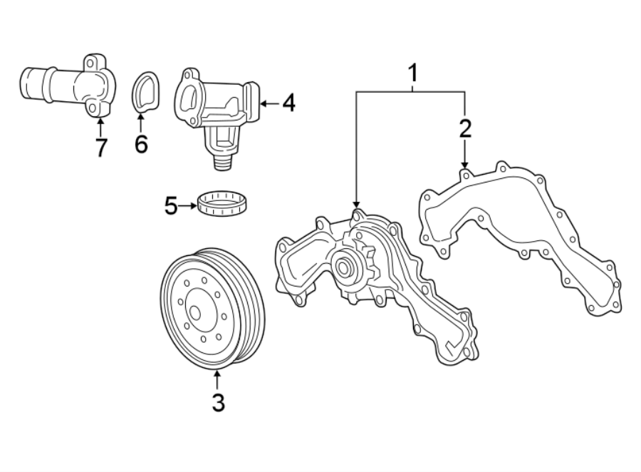 Diagram WATER PUMP. for your 2021 Chevrolet Equinox   