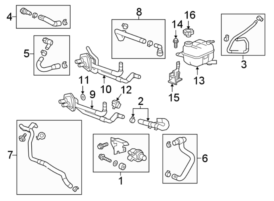 Diagram HOSES & PIPES. for your 2020 Chevrolet Suburban    