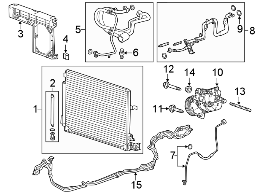 6AIR CONDITIONER & HEATER. COMPRESSOR & LINES. condenser.https://images.simplepart.com/images/parts/motor/fullsize/BP16140.png