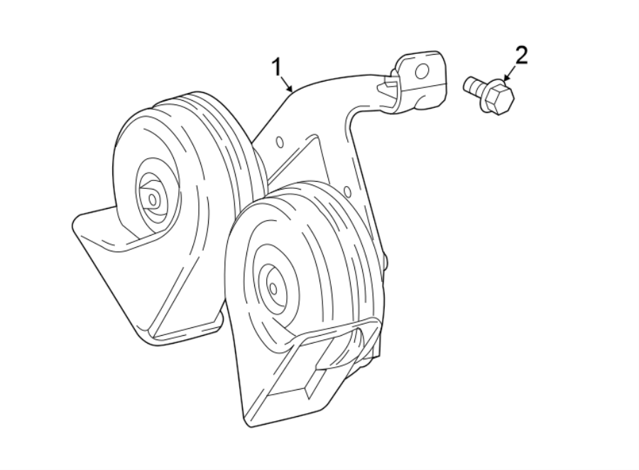 Diagram HORN. for your Cadillac XT4  