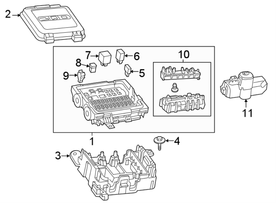 Diagram FUSE & RELAY. for your 2024 Chevrolet Trailblazer   