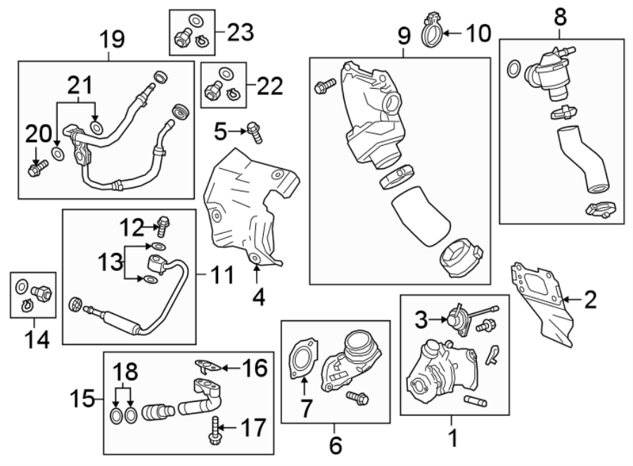 Diagram TURBOCHARGER & COMPONENTS. for your Chevrolet Spark  