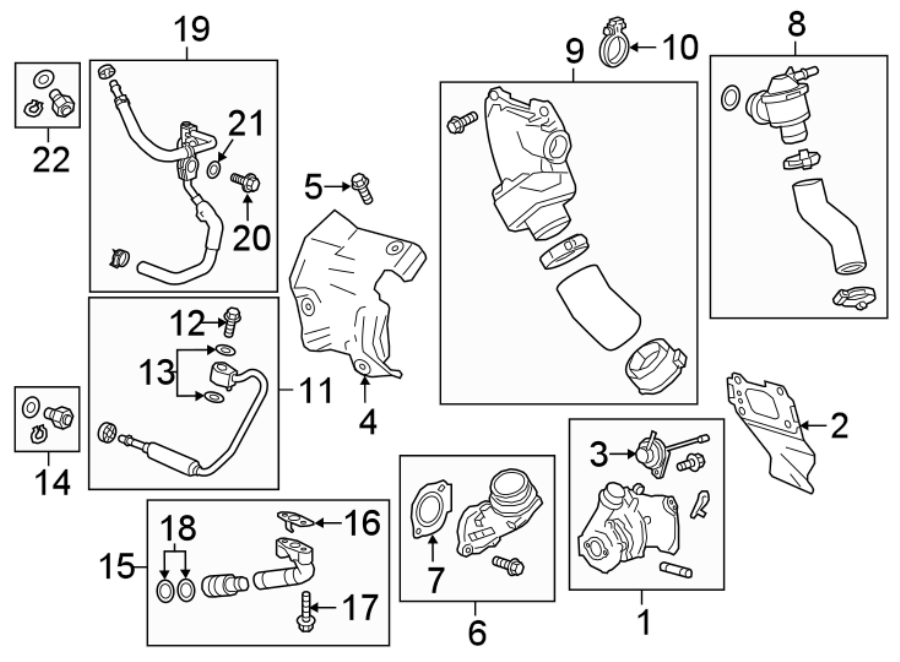 Diagram TURBOCHARGER & COMPONENTS. for your Chevrolet Spark  