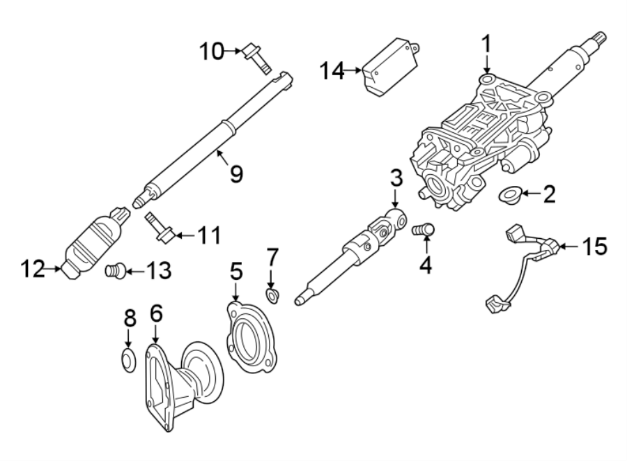 Diagram STEERING COLUMN ASSEMBLY. for your 2019 Cadillac XT4 Premium Luxury Sport Utility 2.0L A/T FWD 