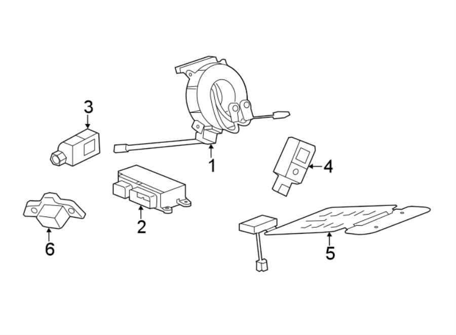 RESTRAINT SYSTEMS. AIR BAG COMPONENTS. Diagram