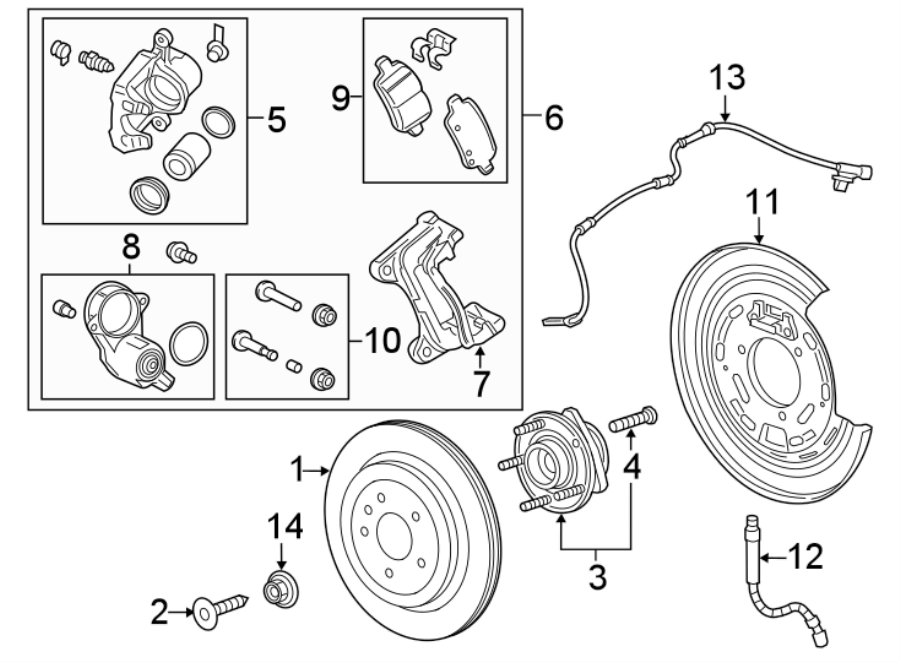 Diagram REAR SUSPENSION. BRAKE COMPONENTS. for your Oldsmobile