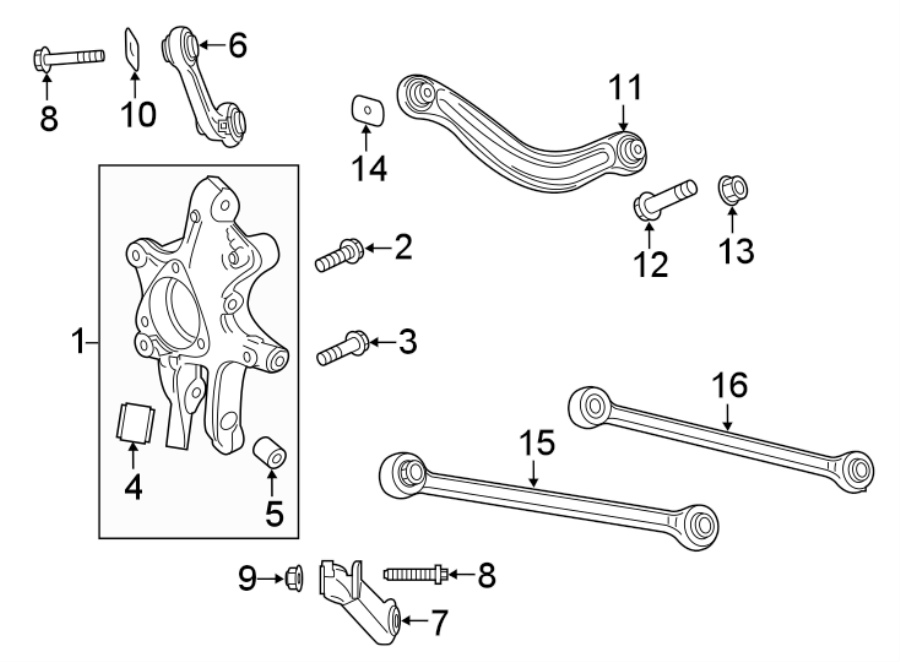 Diagram REAR SUSPENSION. SUSPENSION COMPONENTS. for your 2019 GMC Sierra 2500 HD  Denali Crew Cab Pickup Fleetside 