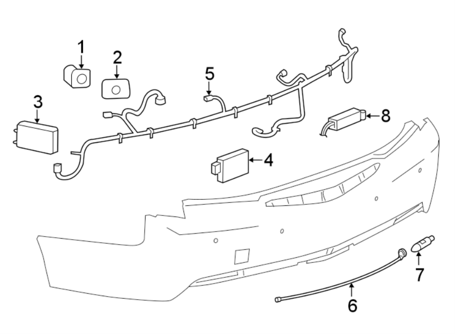 Diagram REAR BUMPER. BUMPER & COMPONENTS. for your 2001 Buick Century   