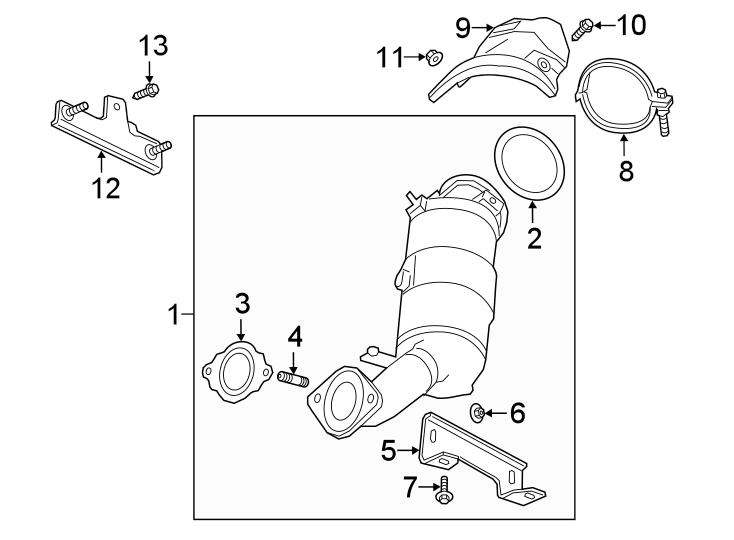 Diagram EXHAUST SYSTEM. MANIFOLD. for your 2017 Chevrolet Spark   