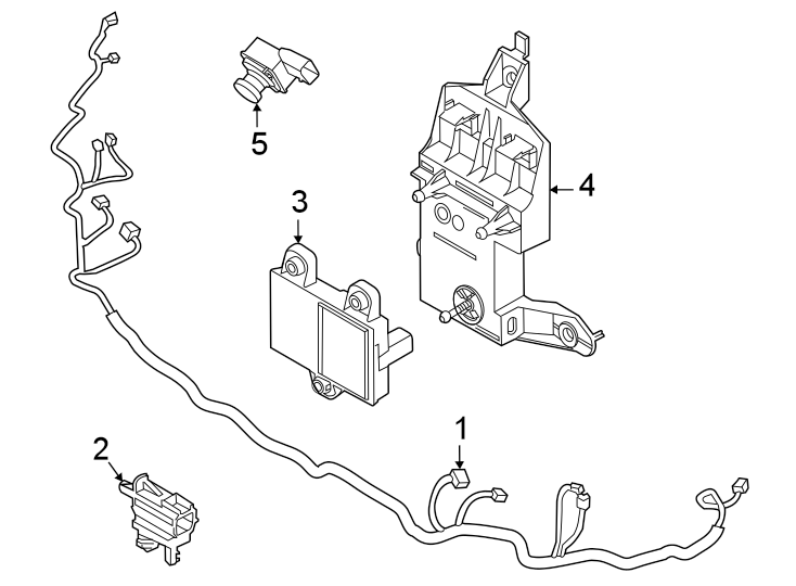 Diagram Front bumper & grille. Electrical components. for your 2022 Ford Bronco Sport   