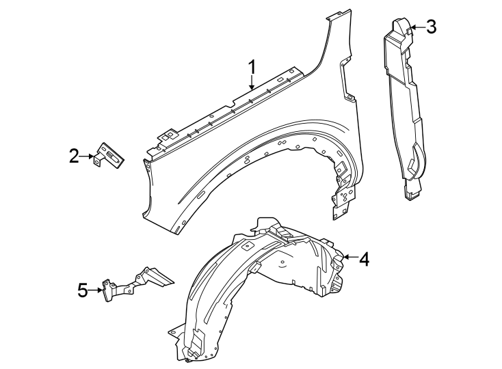 Diagram Fender & components. for your 1992 Ford F-150   