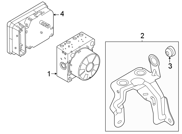 Diagram Abs components. for your 2019 Lincoln MKZ Reserve II Hybrid Sedan  