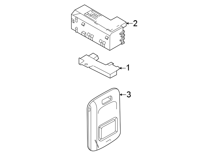 Diagram Keyless entry components. for your 2022 Ford Bronco   