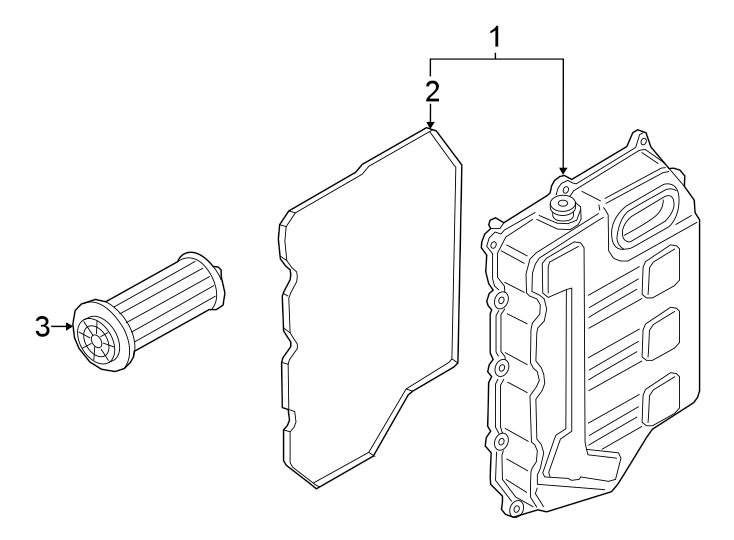 Diagram Engine / transaxle. Transaxle parts. for your 2021 Ford Bronco Sport   