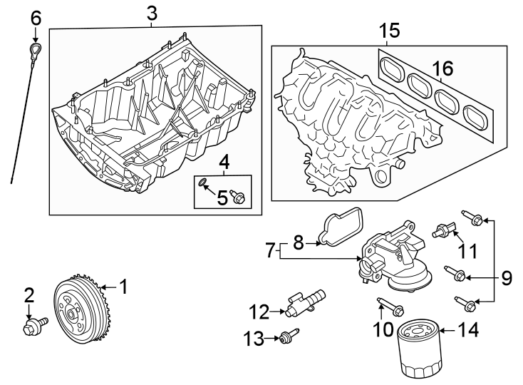 Diagram Engine / transaxle. Engine parts. for your 1998 Ford F-150 5.4L Triton V8 BI-FUEL A/T RWD XL Extended Cab Pickup Fleetside 