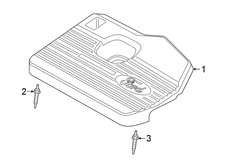 Diagram Engine / transaxle. Engine appearance cover. for your 2018 Ford F-150  Raptor Extended Cab Pickup Fleetside 