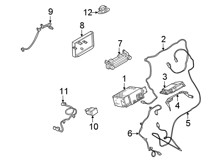 Diagram Instrument panel. Sound system. for your 2021 Ford Bronco Sport  Base Sport Utility 