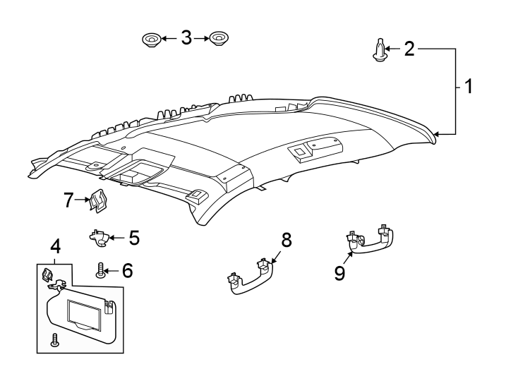 Diagram Interior trim. for your 2006 Ford F-150 5.4L Triton V8 A/T 4WD FX4 Extended Cab Pickup Stepside 