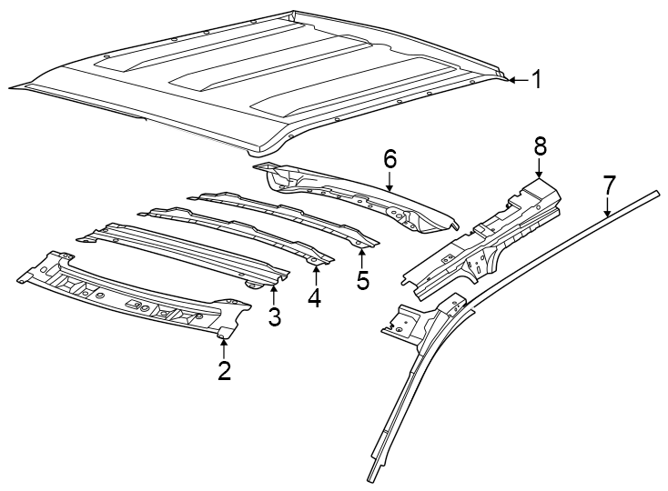 Ford Bronco Sport Roof Bow (Front). W/SUNROOF - M1PZ7851294C | Lakeland ...