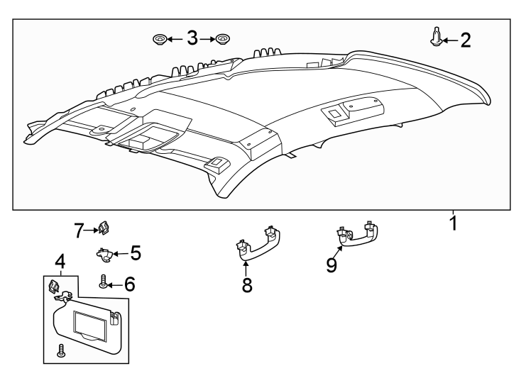 Diagram Interior trim. for your 2006 Ford F-150 5.4L Triton V8 A/T 4WD FX4 Extended Cab Pickup Stepside 