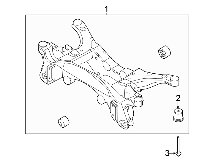 Diagram Rear suspension. Suspension mounting. for your 2020 Ford F-150 3.0L Power-Stroke V6 DIESEL A/T 4WD Platinum Crew Cab Pickup Fleetside 