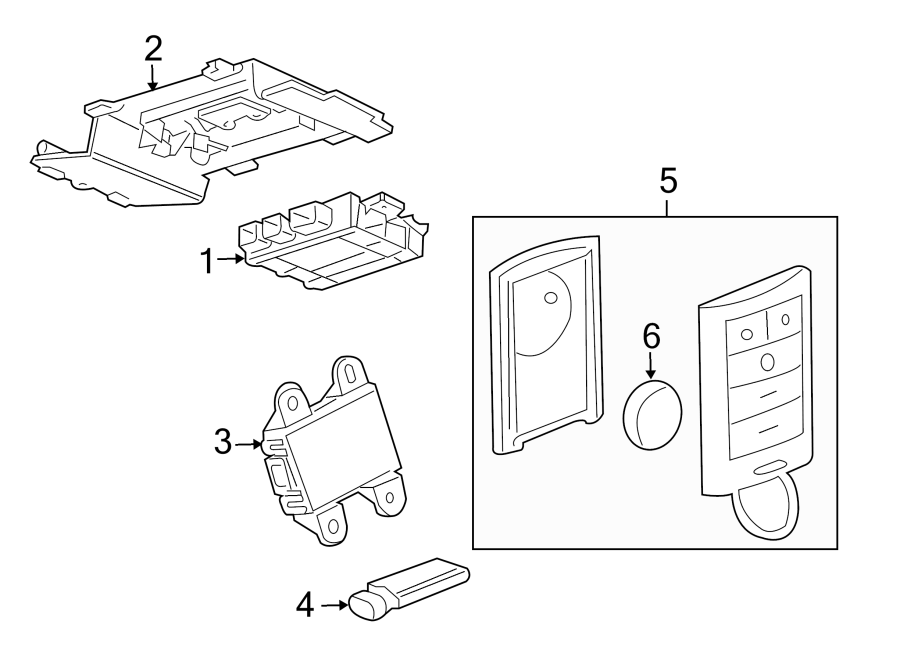 Diagram KEYLESS ENTRY COMPONENTS. for your Chevrolet Spark  