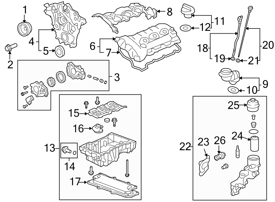 Restraint systems. Engine parts.