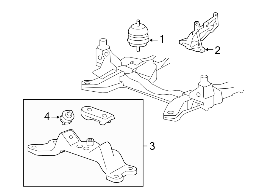 Diagram ENGINE & TRANS MOUNTING. for your 2016 Chevrolet Spark EV   