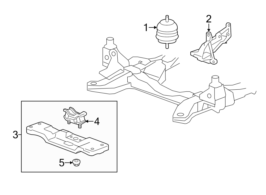 Diagram ENGINE & TRANS MOUNTING. for your 2020 Chevrolet Corvette   