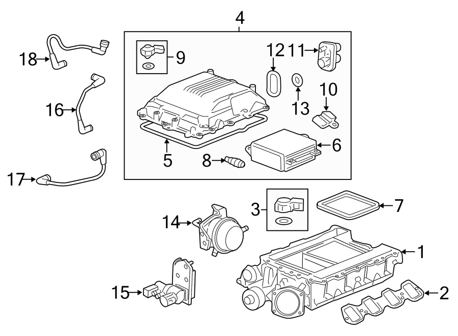 Diagram SUPERCHARGER & COMPONENTS. for your 2011 Chevrolet Equinox   