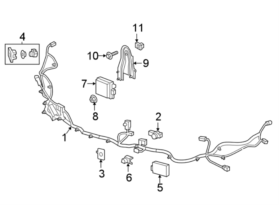 Diagram FRONT BUMPER & GRILLE. ELECTRICAL COMPONENTS. for your 2022 Chevrolet Spark   