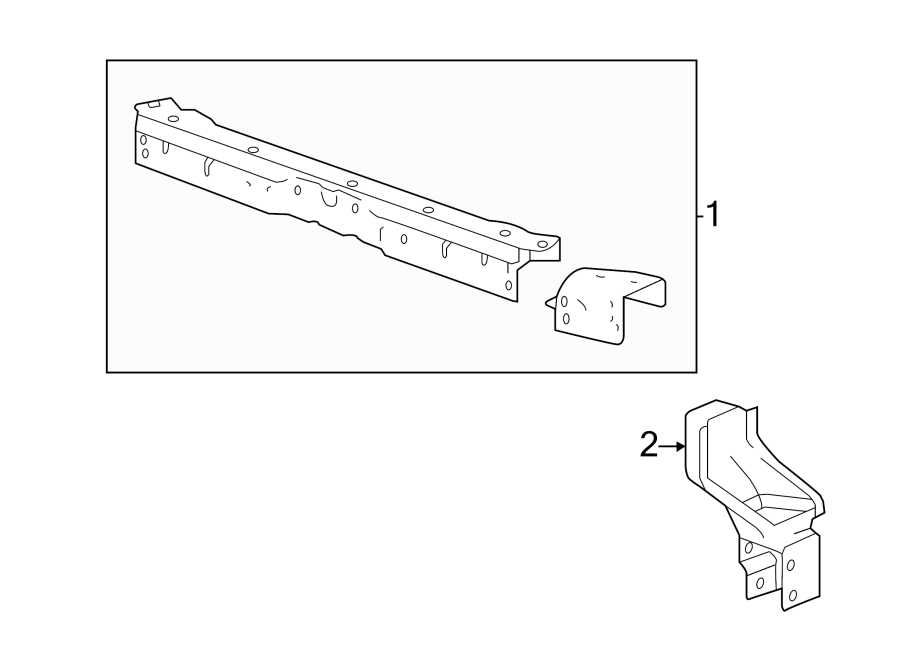 Diagram RADIATOR SUPPORT. for your 2022 Cadillac XT4   