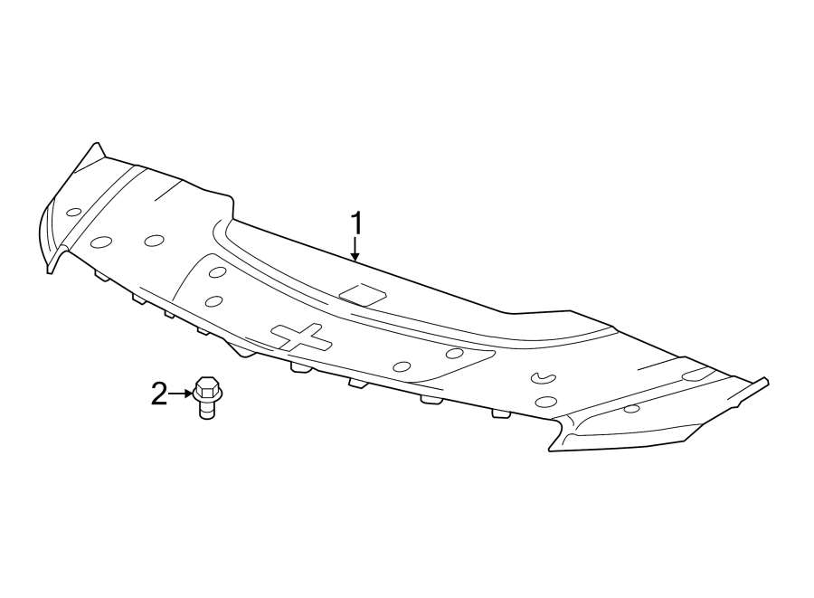 Diagram RADIATOR SUPPORT. SPLASH SHIELDS. for your 2016 Chevrolet Camaro 6.2L V8 M/T SS Coupe 