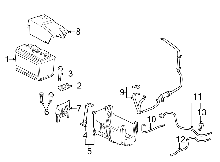 Diagram BATTERY. for your 2013 Chevrolet Avalanche   