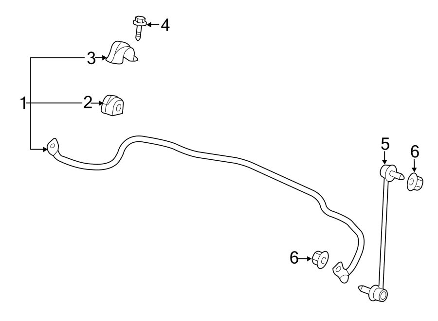 FRONT SUSPENSION. STABILIZER BAR & COMPONENTS.