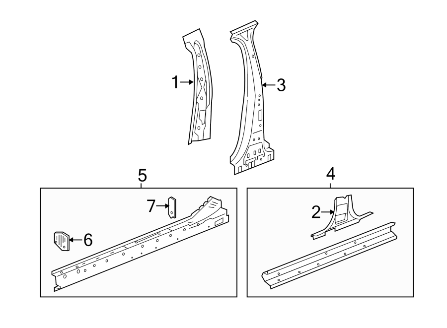 2PILLARS. ROCKER & FLOOR. CENTER PILLAR & ROCKER.https://images.simplepart.com/images/parts/motor/fullsize/BX13440.png