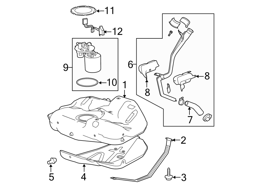 Diagram FUEL SYSTEM COMPONENTS. for your 1999 GMC Yukon   