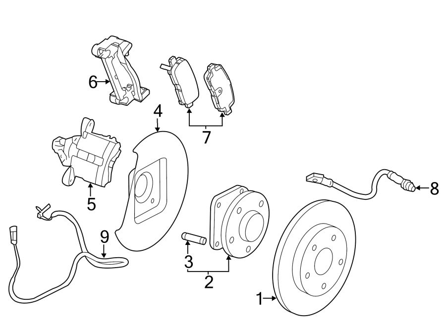 Diagram REAR SUSPENSION. BRAKE COMPONENTS. for your 2022 Chevrolet Camaro  ZL1 Coupe 