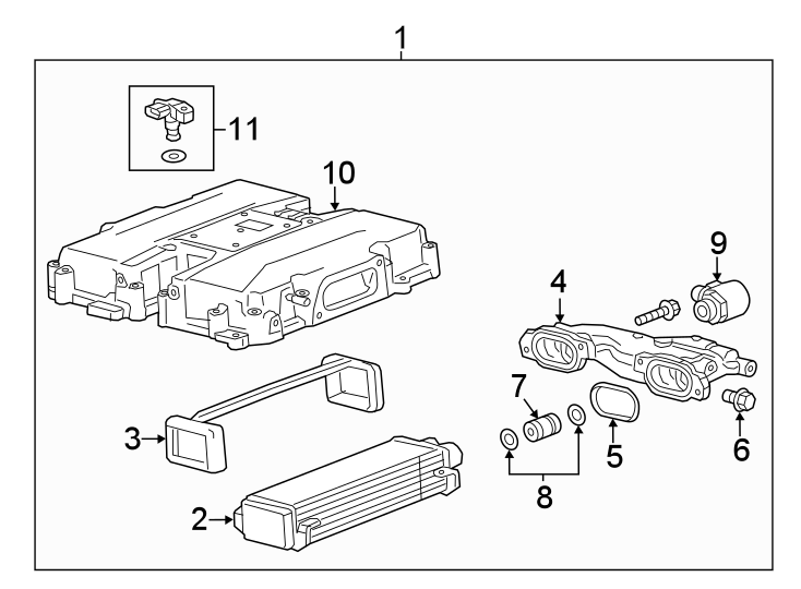 Diagram INTERCOOLER. for your 2008 GMC Yukon XL 2500   