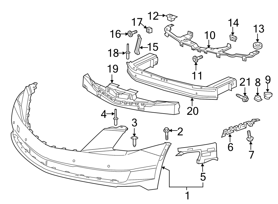 13FRONT BUMPER & GRILLE. BUMPER & COMPONENTS.https://images.simplepart.com/images/parts/motor/fullsize/BZ14005.png