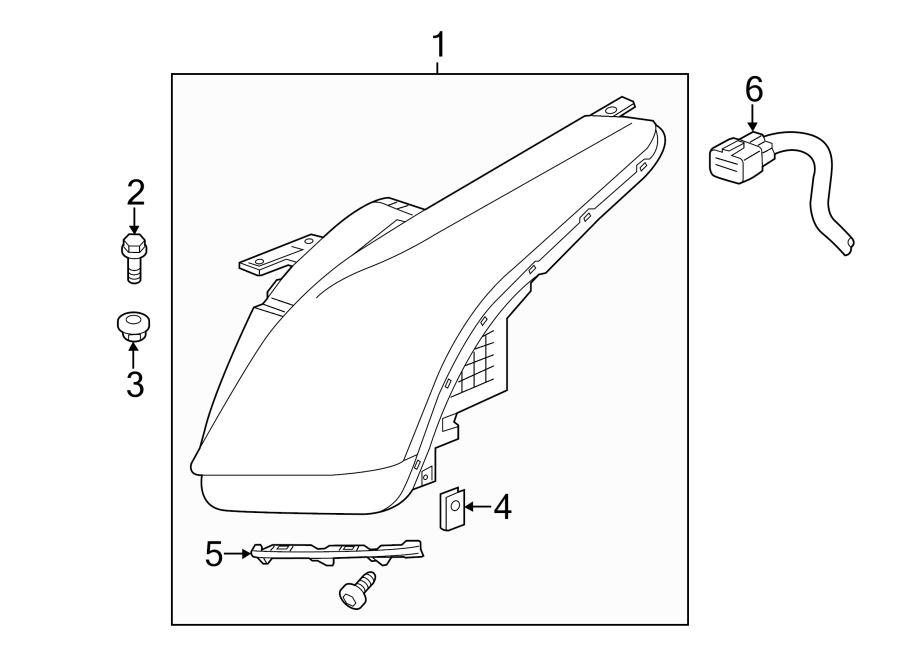 Diagram FRONT LAMPS. HEADLAMP COMPONENTS. for your 2022 Cadillac XT4   