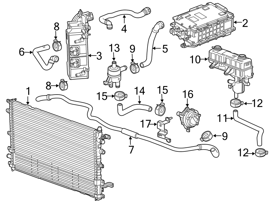 Diagram RADIATOR & COMPONENTS. for your 2018 Chevrolet Equinox   