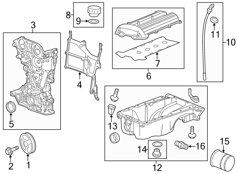 Diagram ENGINE / TRANSAXLE. ENGINE PARTS. for your 2018 Chevrolet Spark 1.4L Ecotec CVT LS Hatchback 