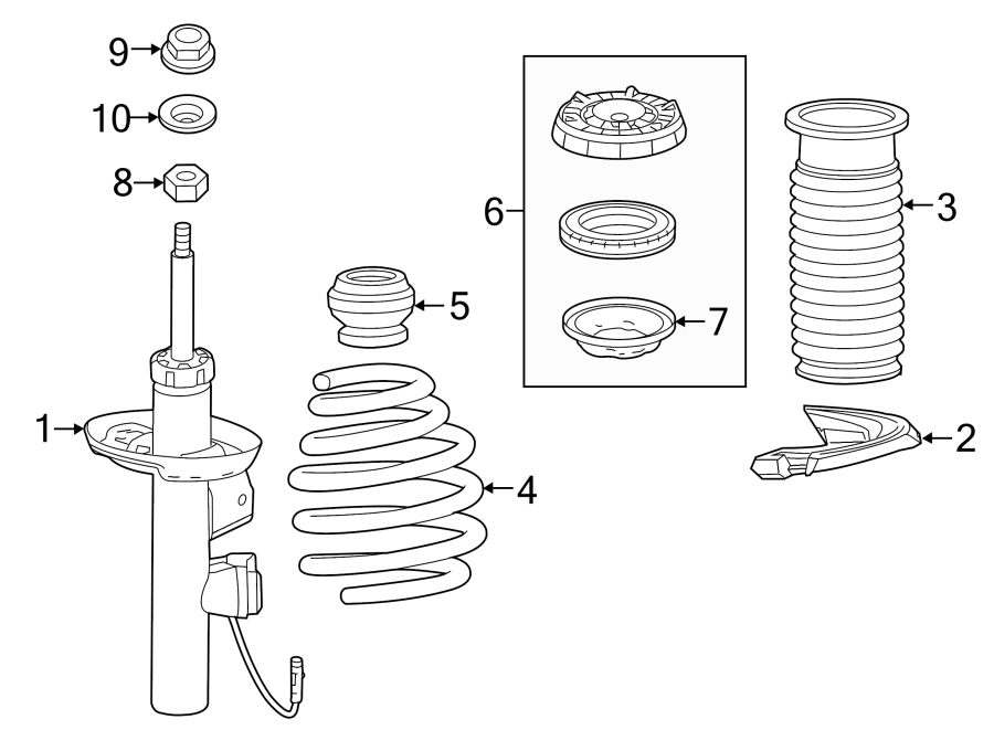 Diagram FRONT SUSPENSION. STRUTS & COMPONENTS. for your 2012 GMC Sierra 2500 HD 6.6L Duramax V8 DIESEL A/T RWD WT Extended Cab Pickup 