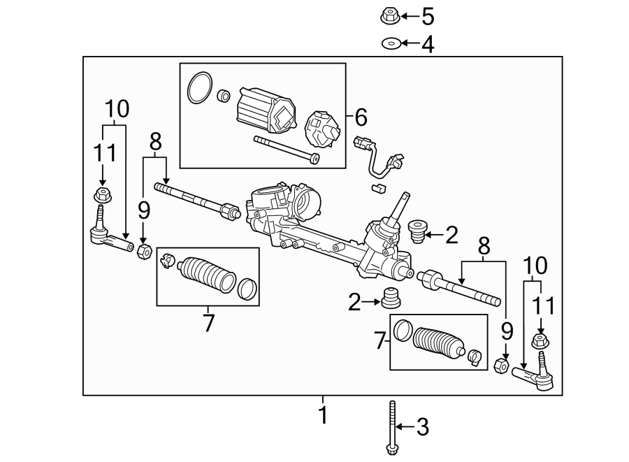 Diagram STEERING GEAR & LINKAGE. for your 2019 Chevrolet Equinox   