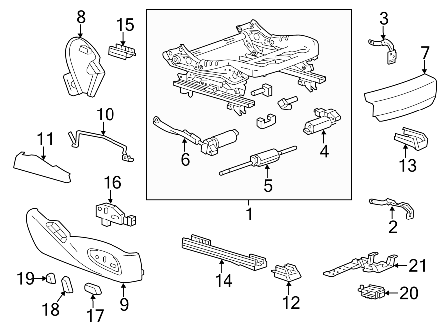 Diagram SEATS & TRACKS. TRACKS & COMPONENTS. for your Buick Century  