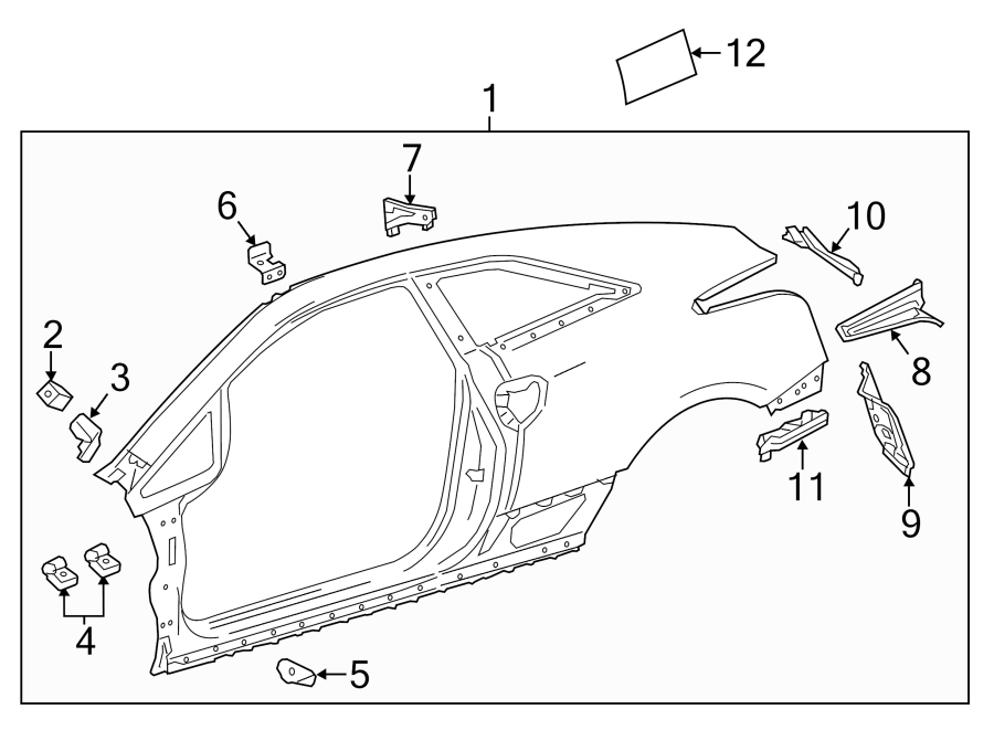 Diagram PILLARS. ROCKER & FLOOR. UNISIDE. for your 2001 Pontiac Grand Am   